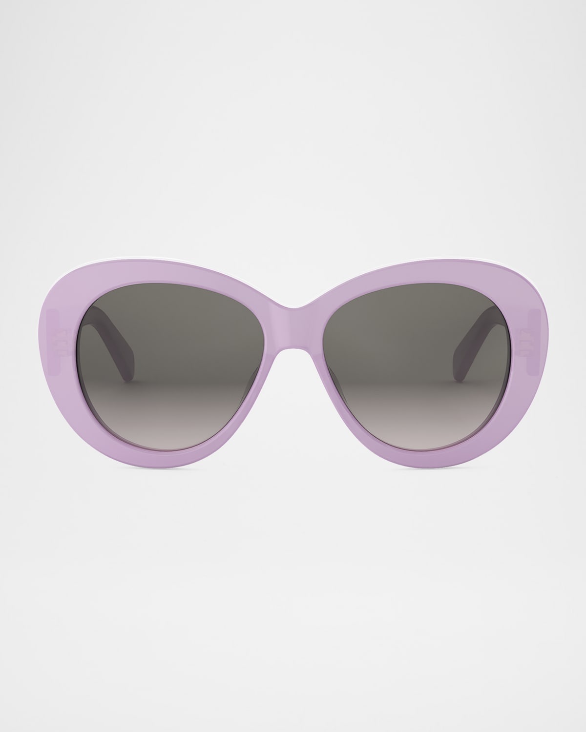 Triomphe Logo Oval Acetate Sunglasses - 1