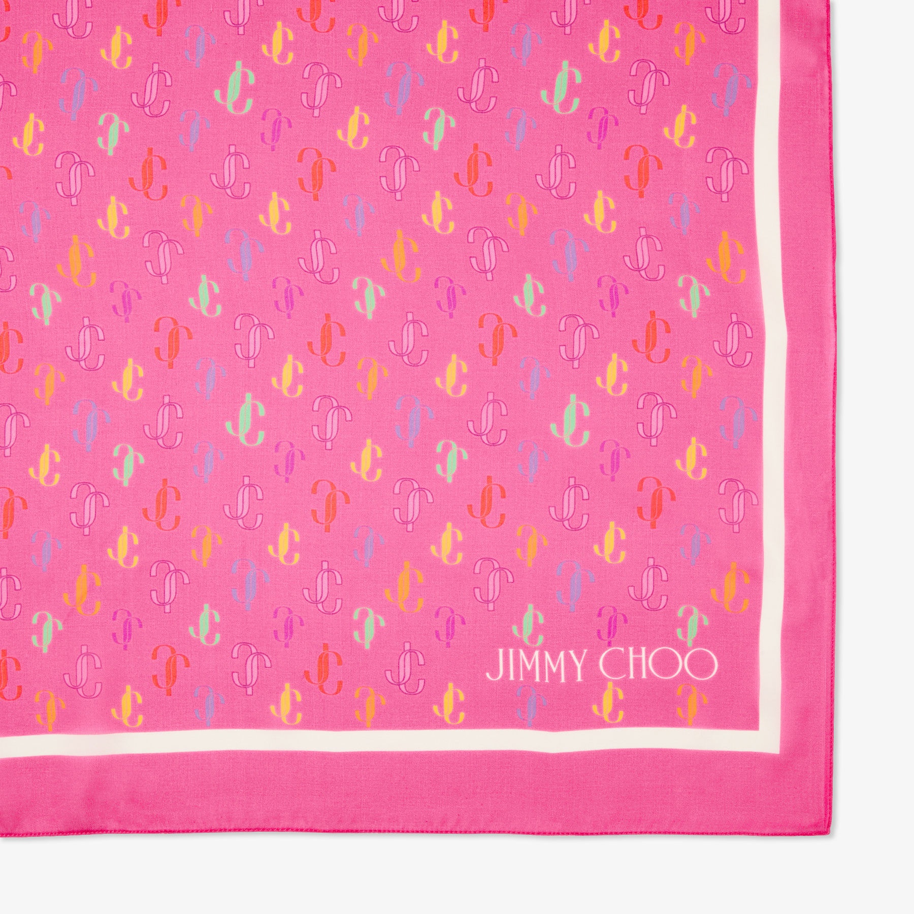 Doris
Fuchsia Silk Monogram Scarf - 3