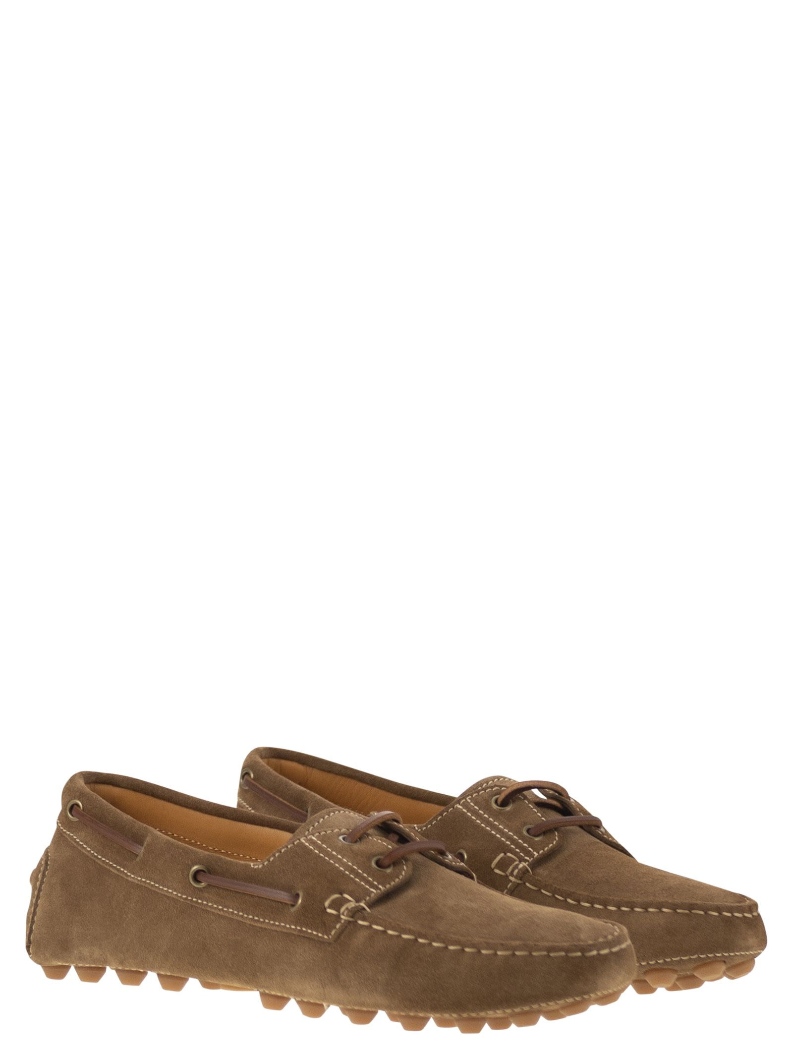Tod's Men Rubber Bubble Suede Boat - 4