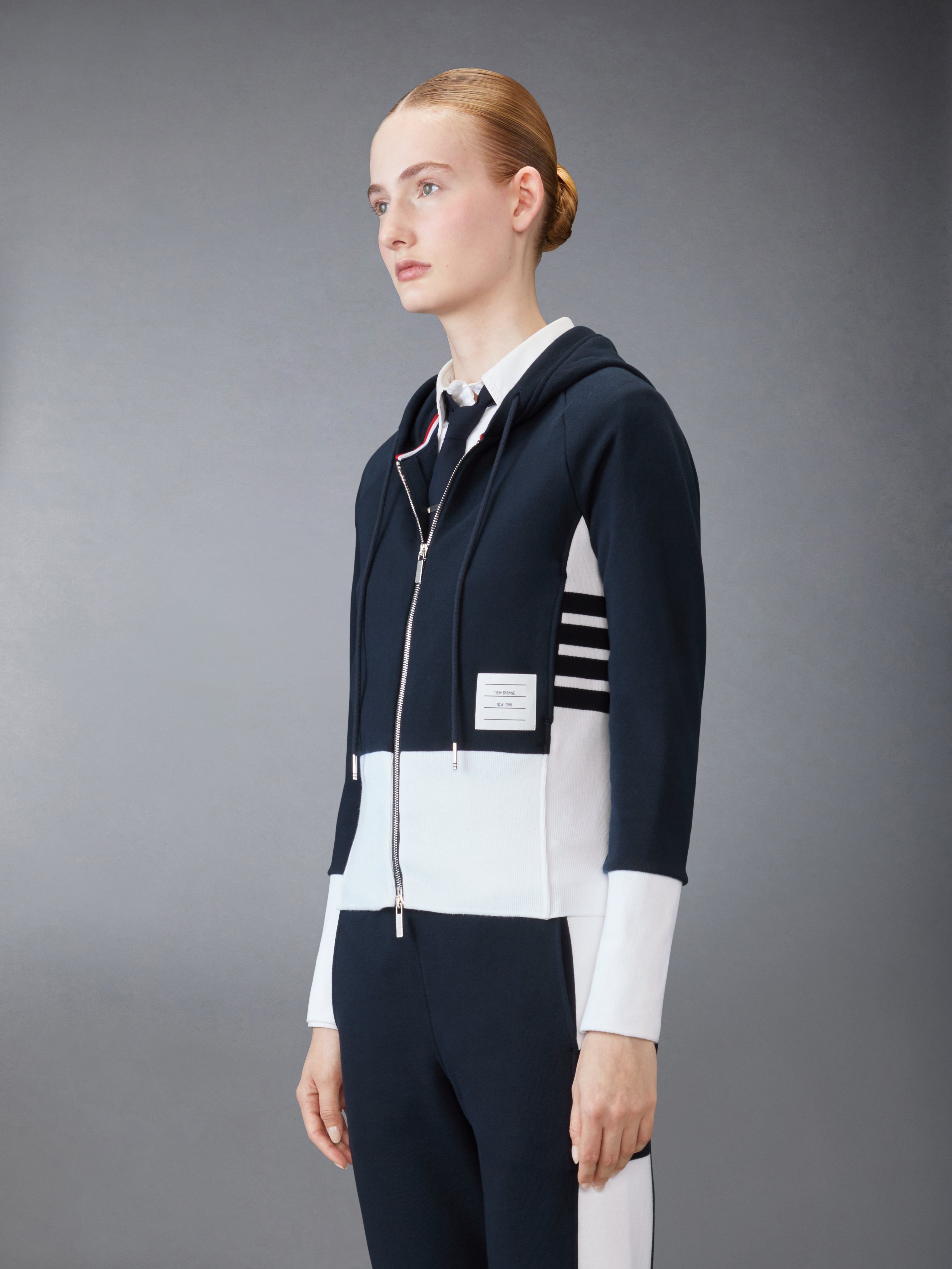 Classic Loopback 4-Bar Zip up Hoodie - 3