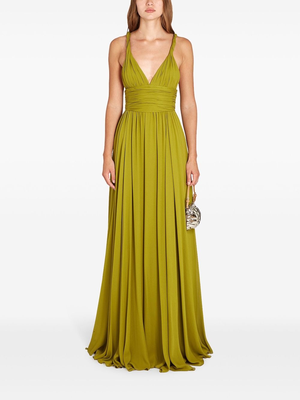 draped maxi dress - 2