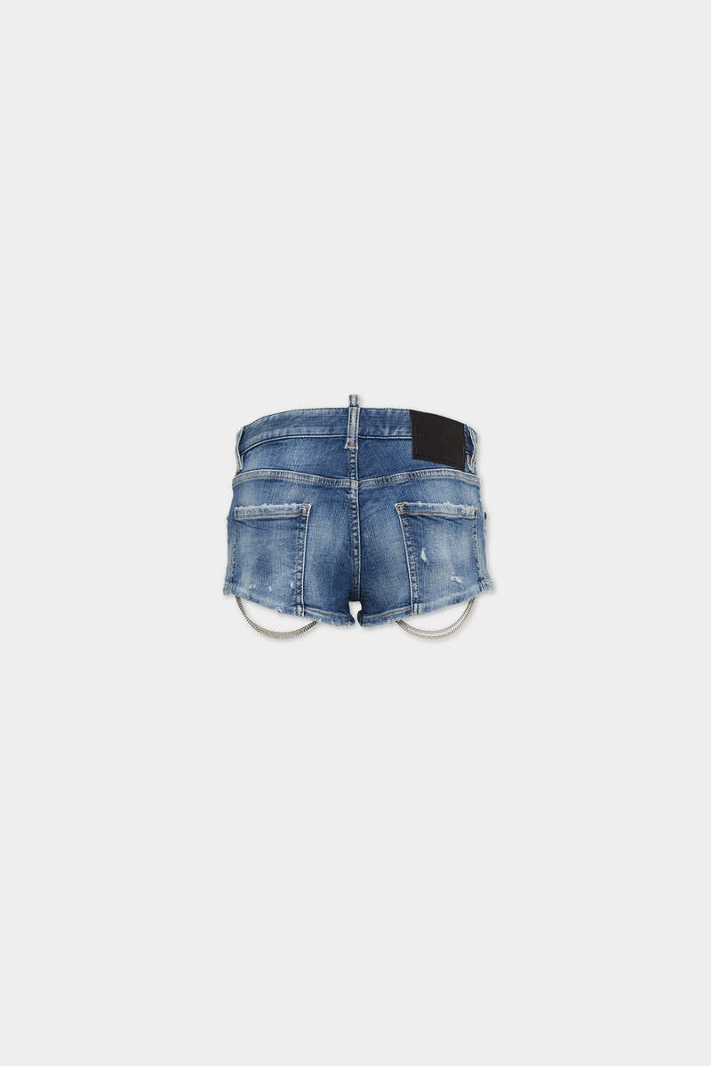 DSQUARED2 CHAIN MEDIUM BLUE WASH DENIM HOT-PANT outlook