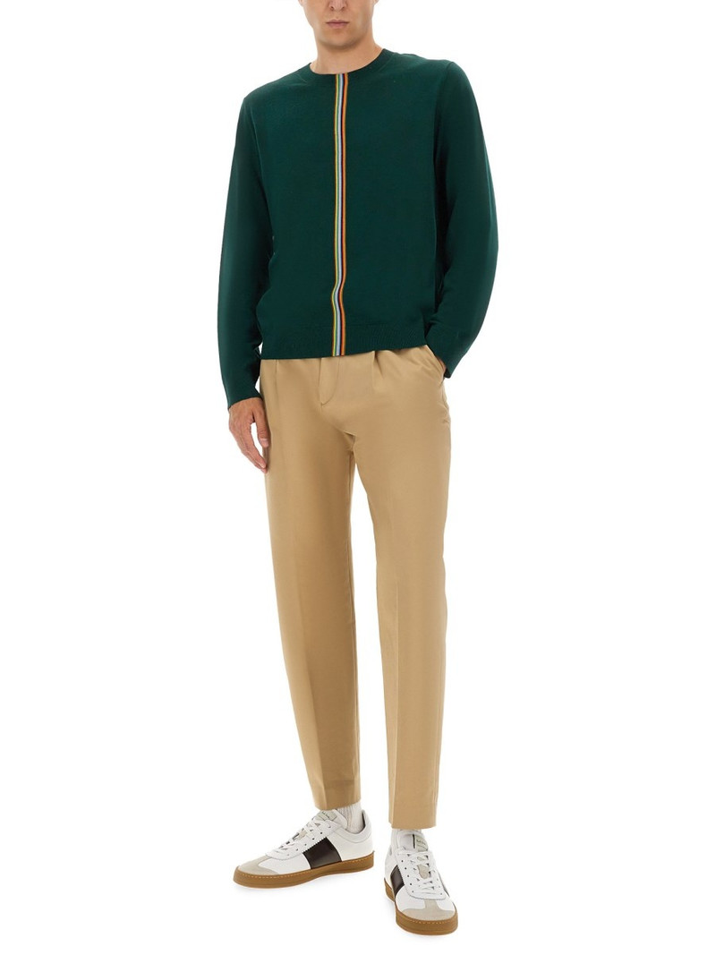 Paul Smith MERINO WOOL SWEATER WITH STRIPED DETAIL outlook