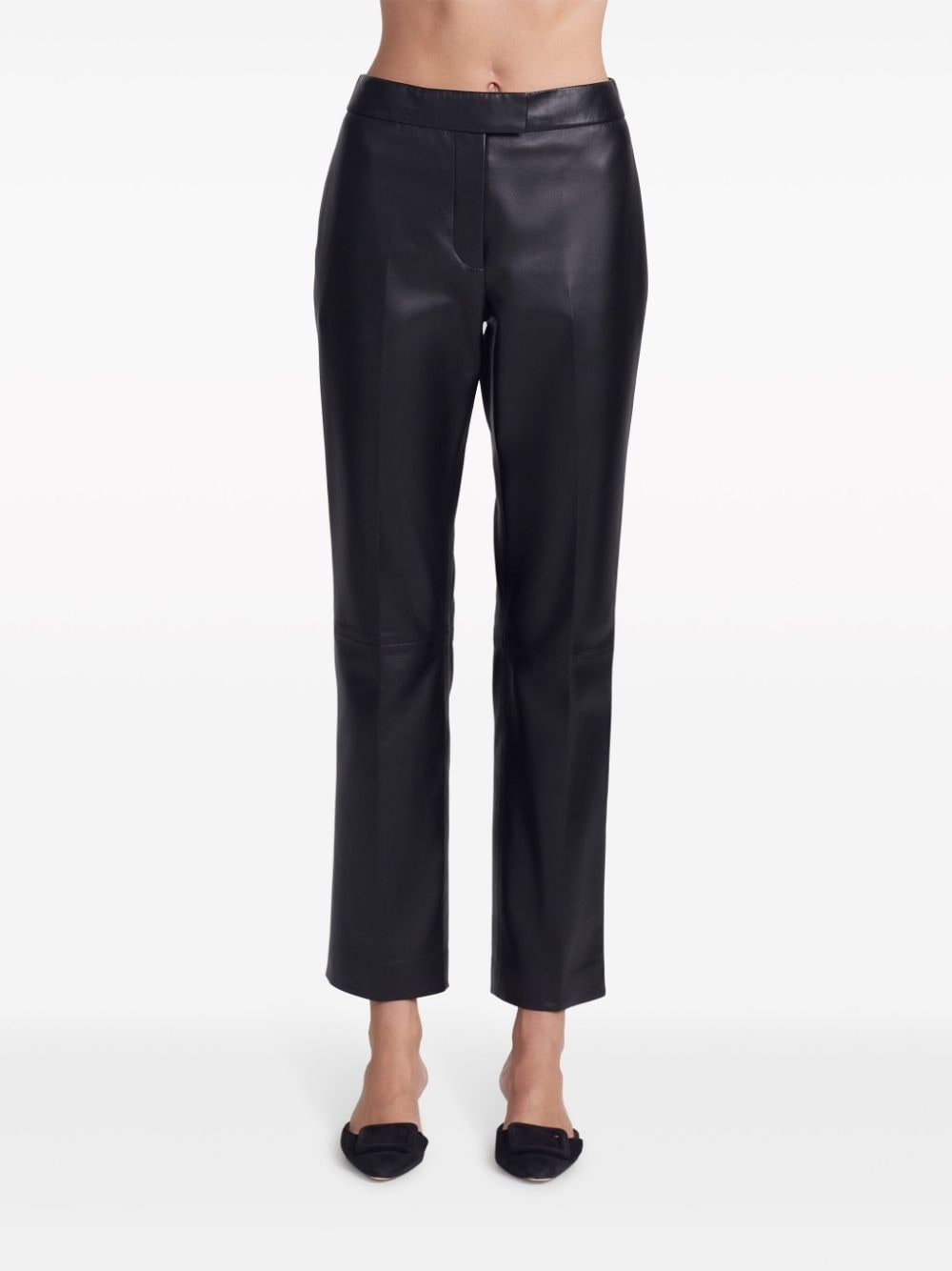 Tod slim-cut leather trousers - 4