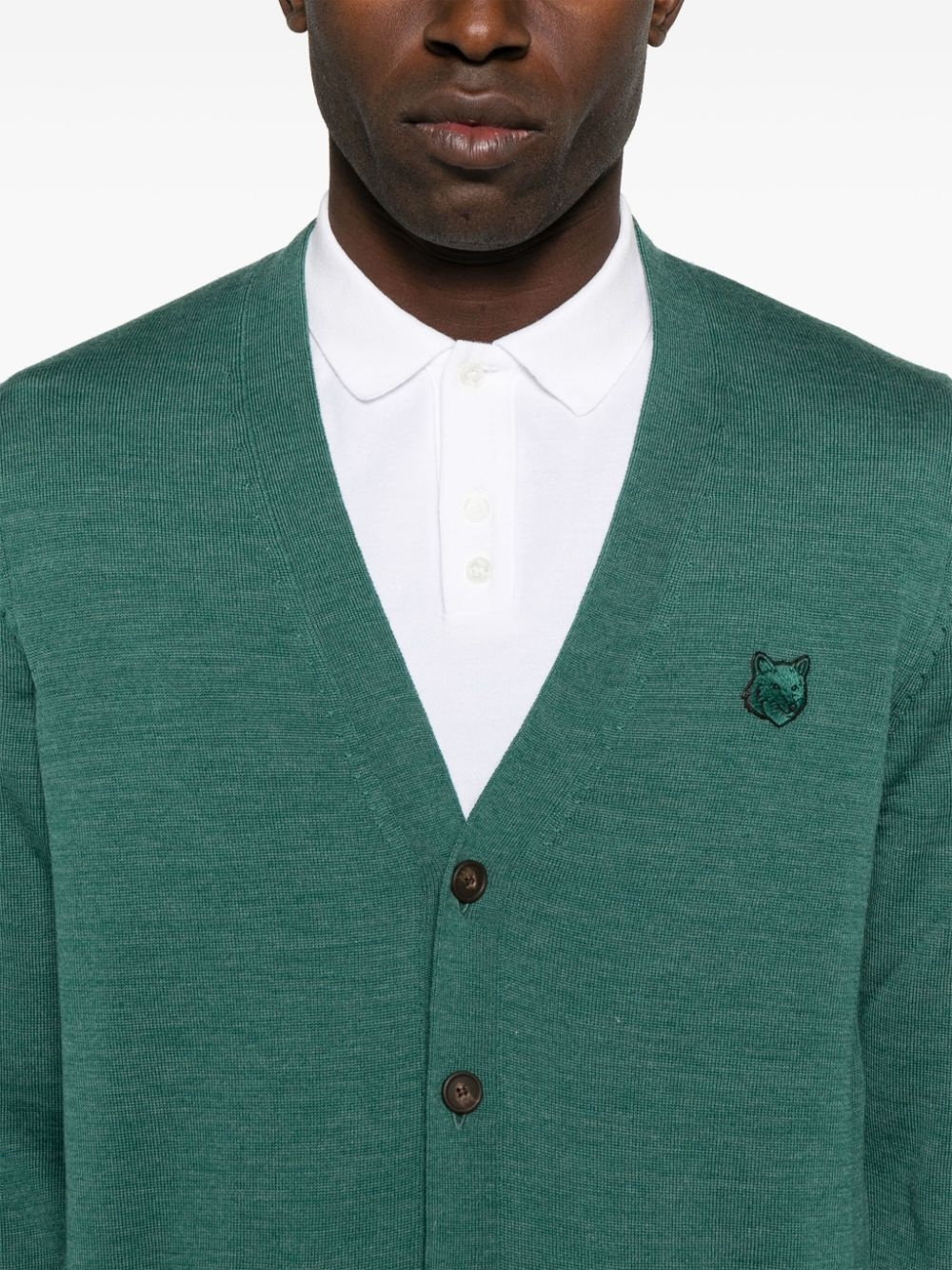 Bold Fox Head Patch cardigan - 5