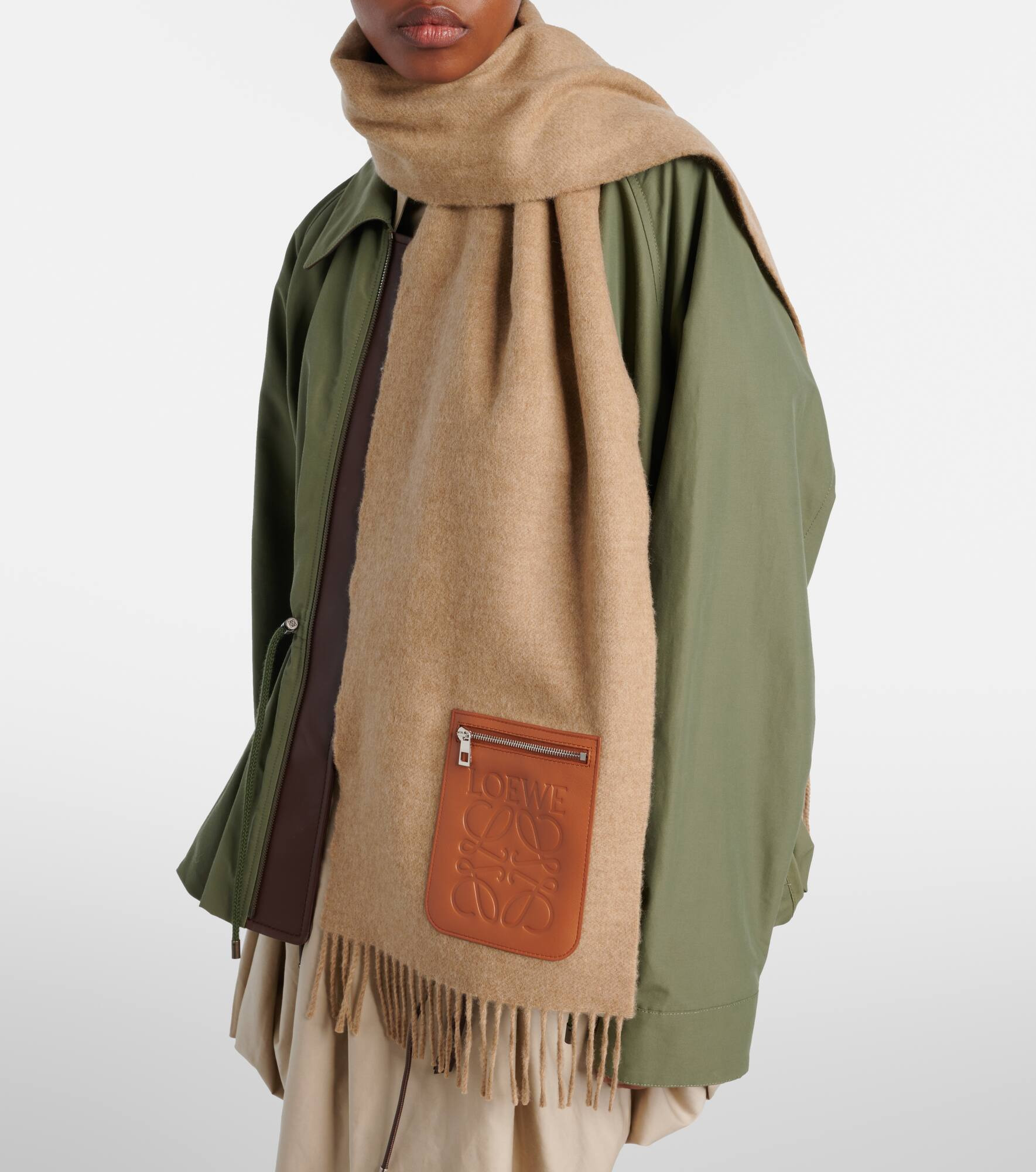 Anagram wool and cashmere scarf - 2
