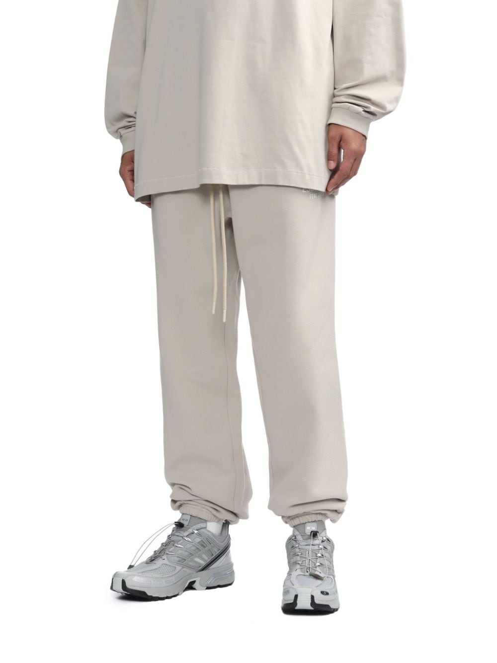 logo-print jersey track pants - 3