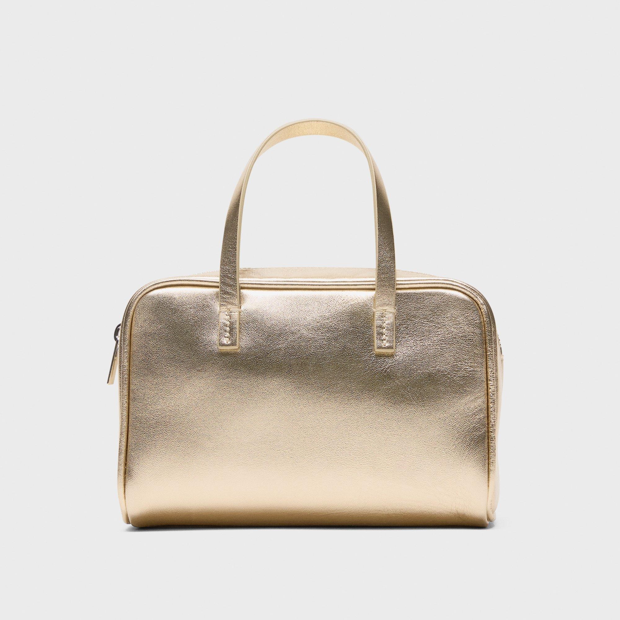 Mini Pillow Bag in Metallic Leather - 1