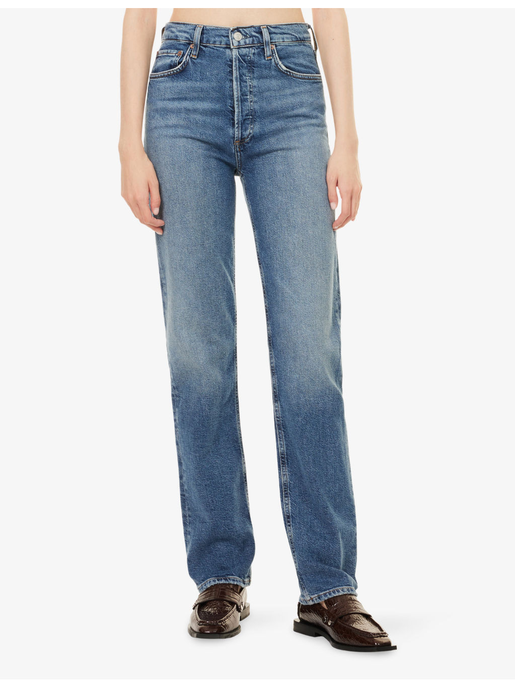 90's Pinch Waist High-Rise Stretch-Denim Jeans - 3