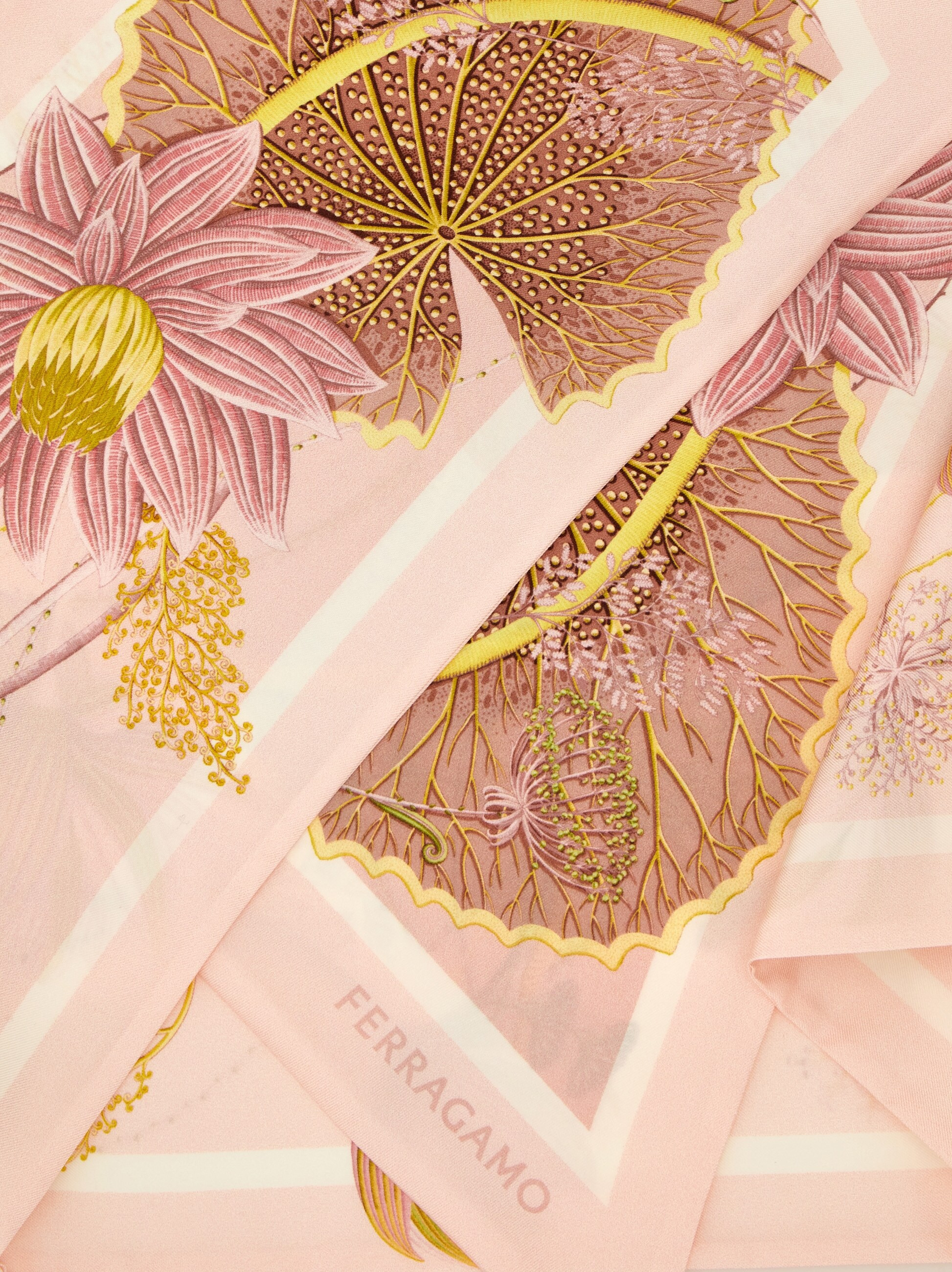Water lily print silk bandeau - 6