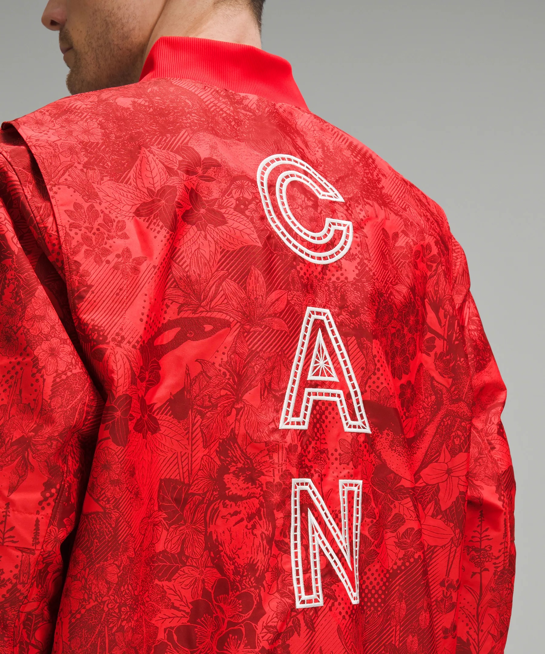 Team Canada Men's Vented Jacquard Bomber Jacket *COC Logo - 9