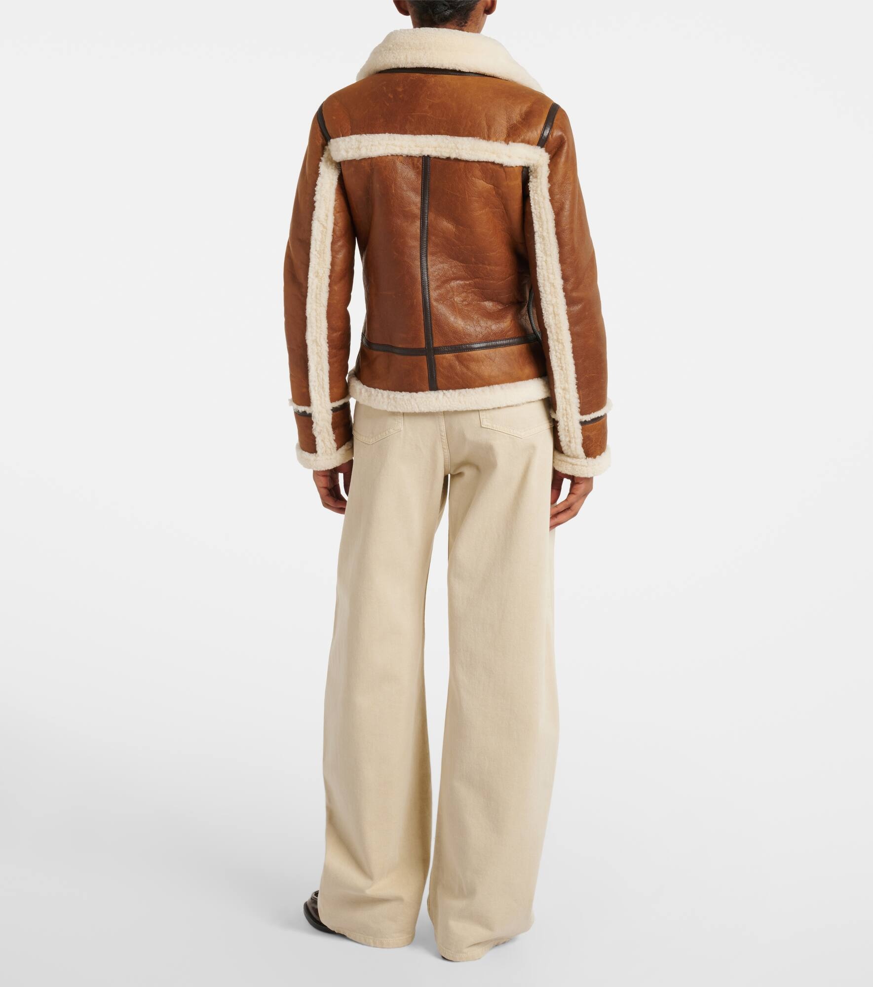 Arlo shearling-lined leather jacket - 3