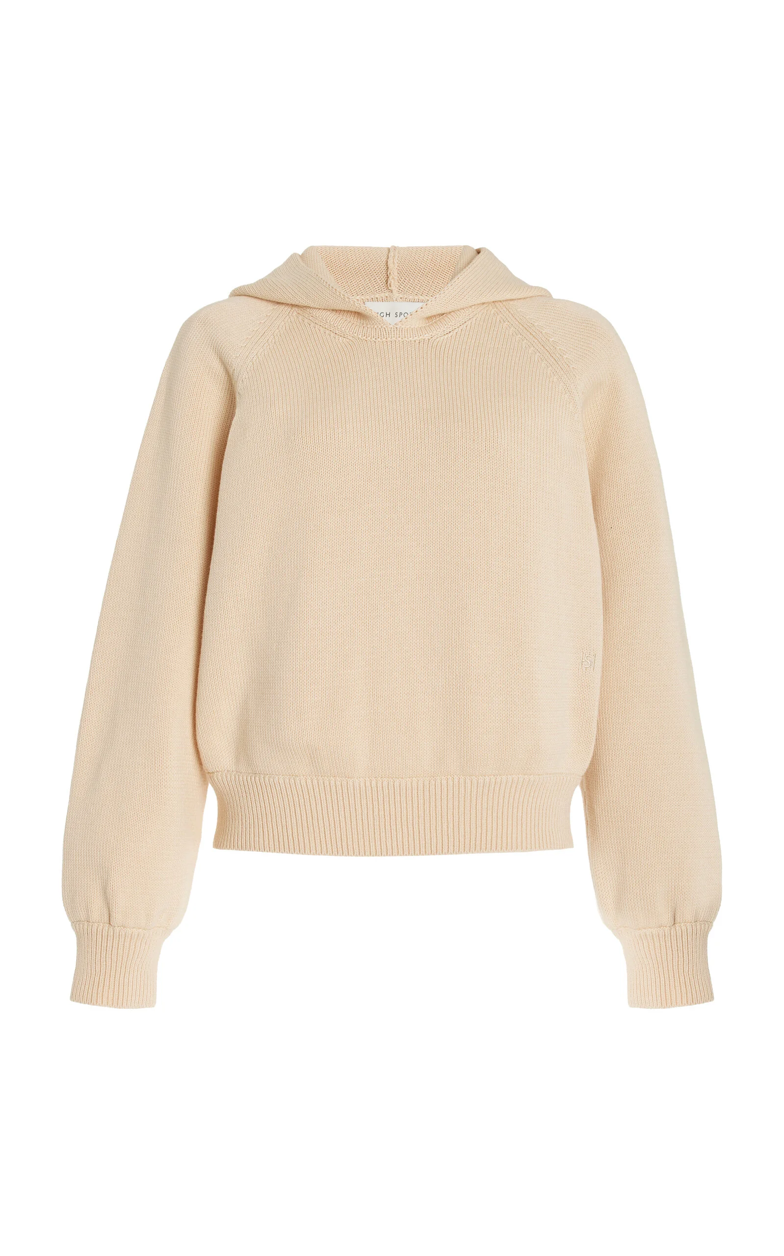 Park Hooded Knit Cotton Sweater neutral - 1