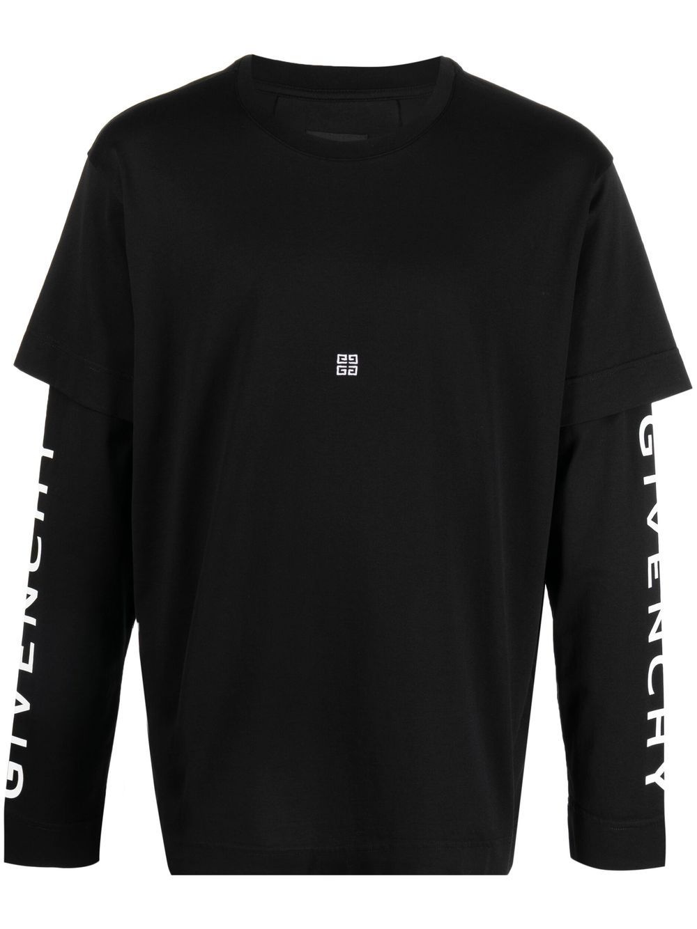 layered logo-print T-shirt - 1