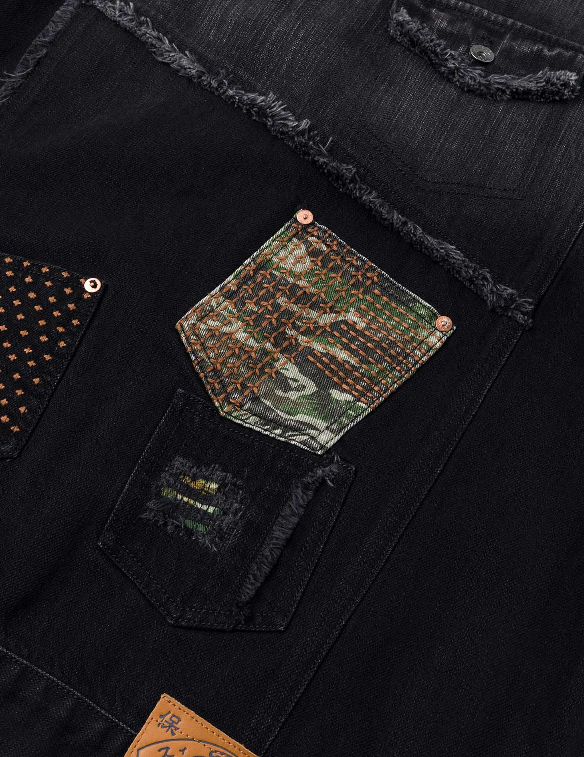 Multi-Pocket Relax Fit Washed Denim Jacket - 8