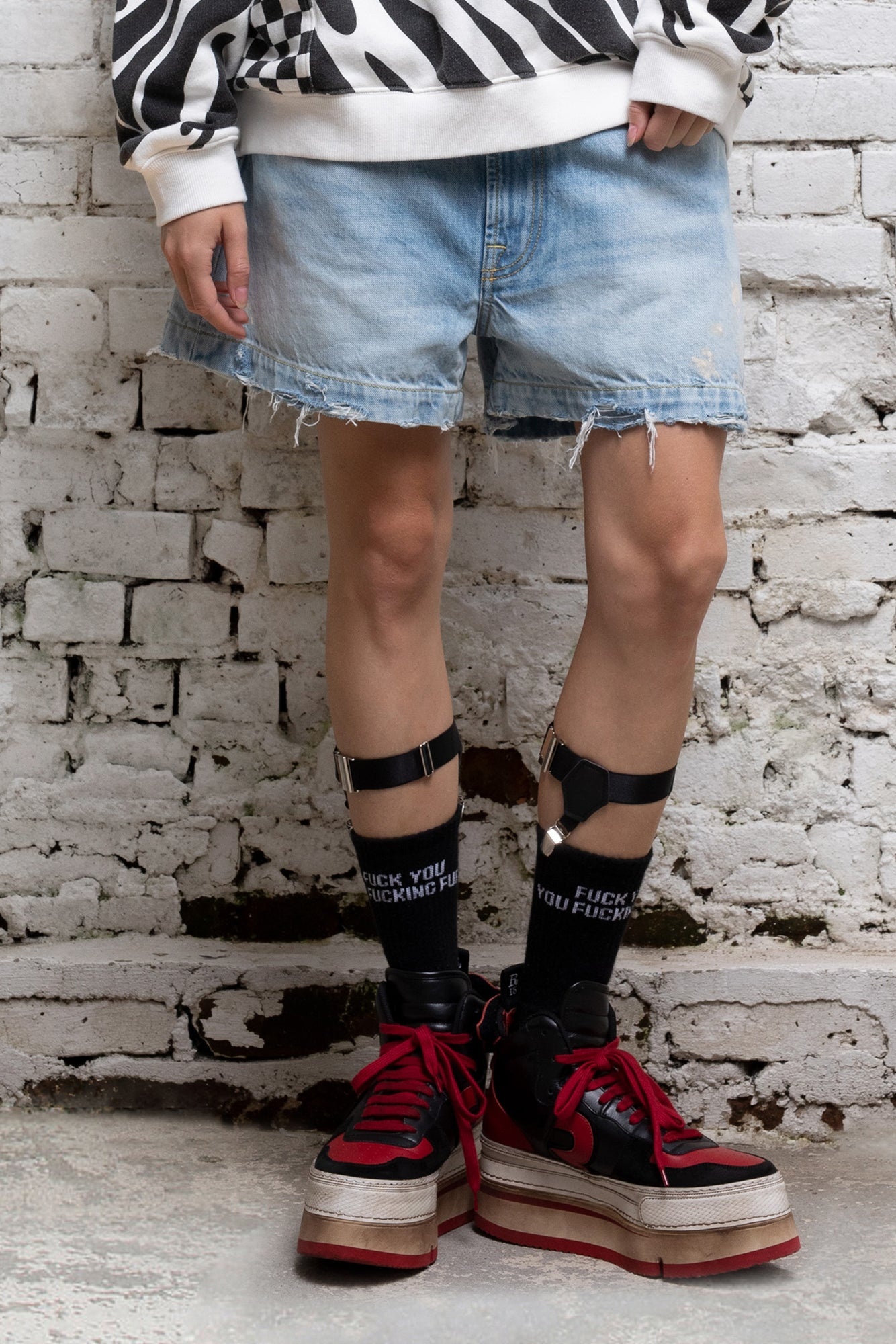 Rosé Baggy Short - Stevie Blue | R13 Denim Official Site - 1