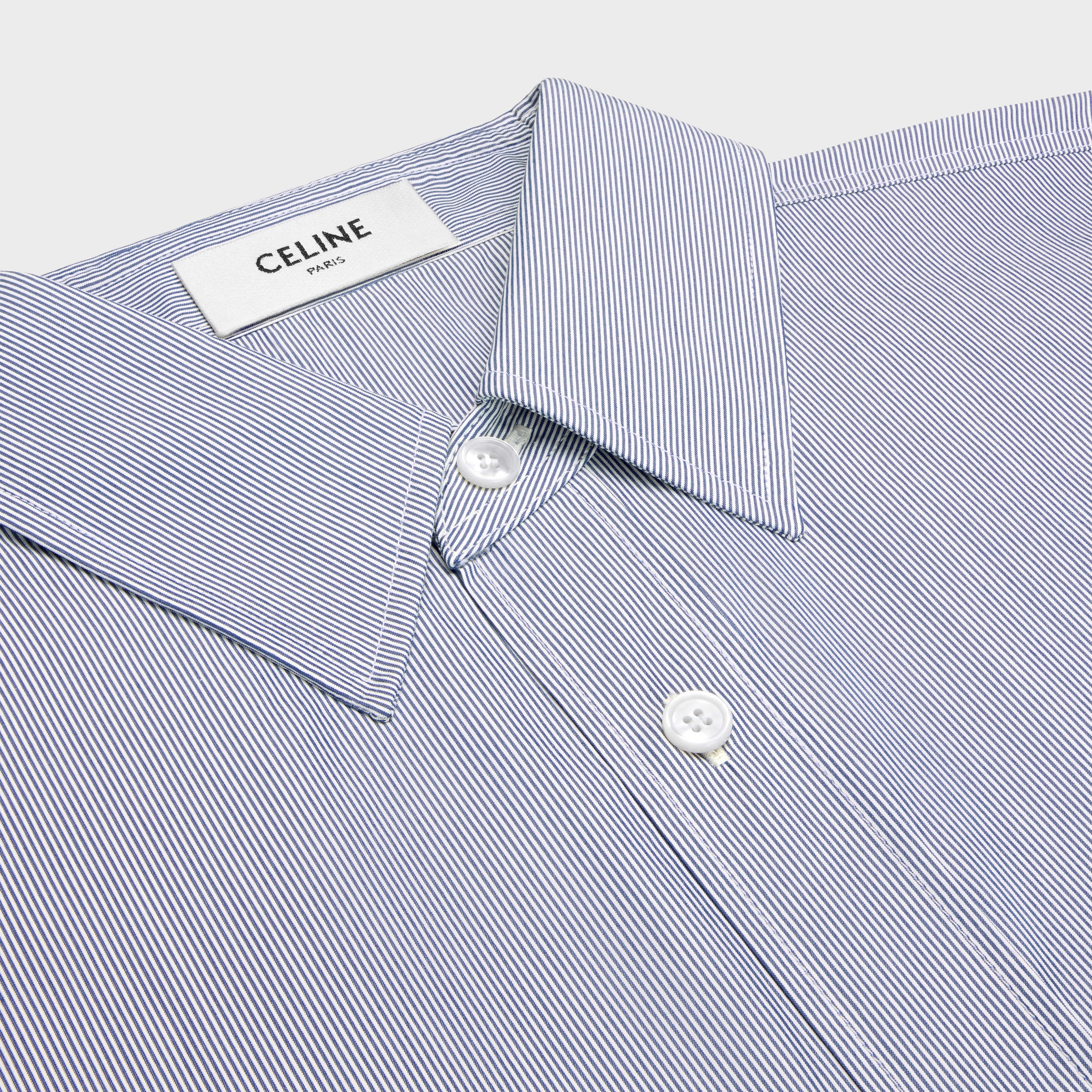 cropped shirt in striped cotton and silk - 3
