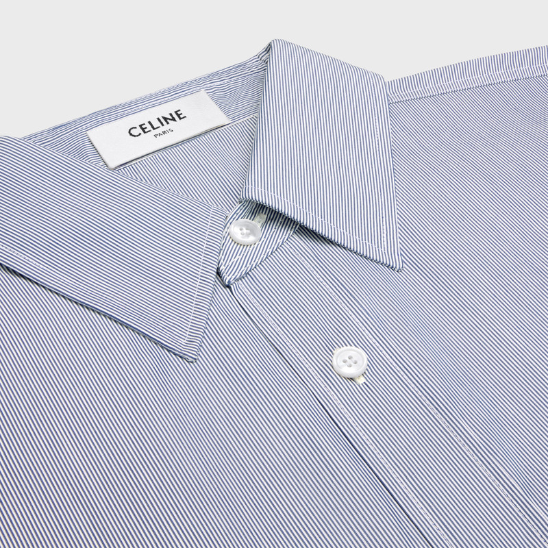 cropped shirt in striped cotton and silk 3