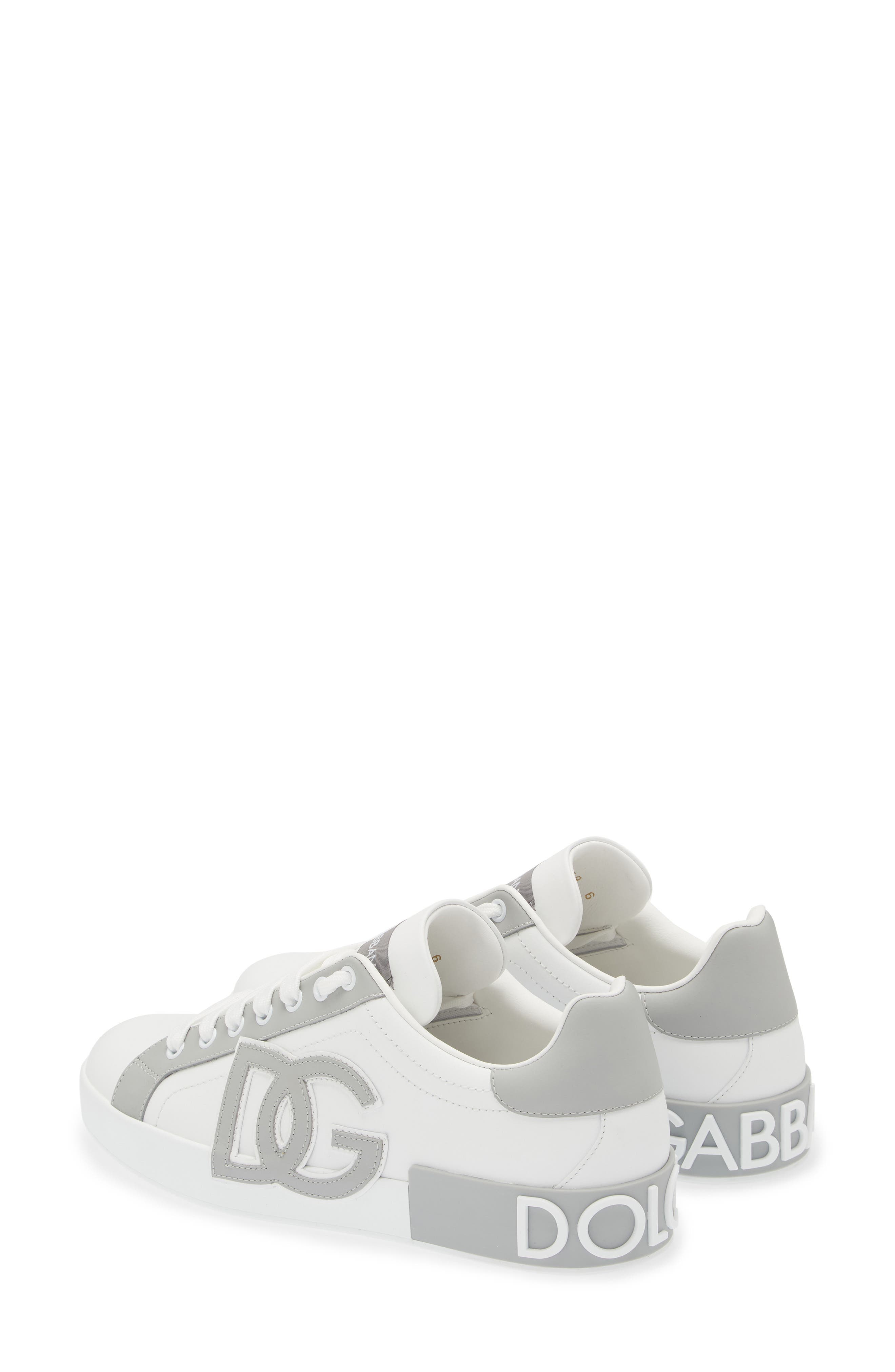 Dolce&Gabbana Portofino Calfskin Sneaker in Bianco/Bianco at Nordstrom - 2