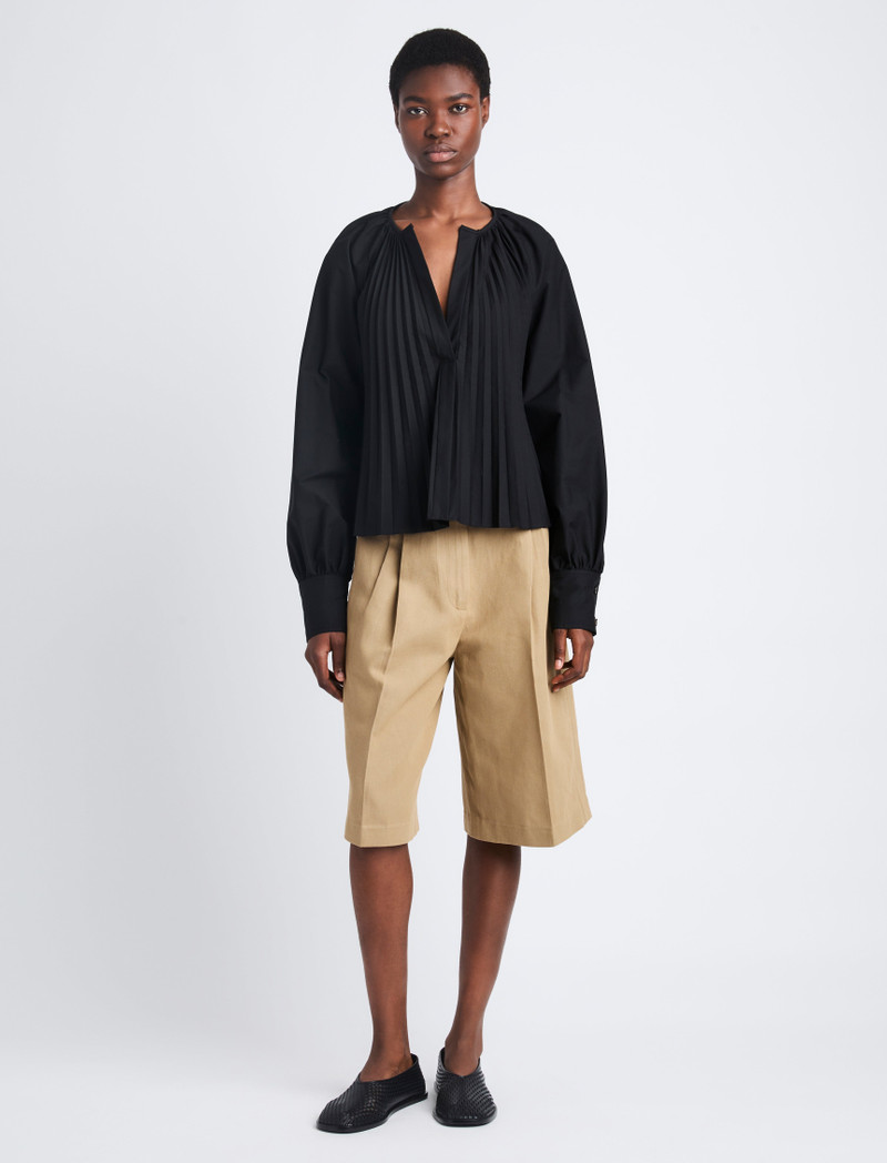 Proenza Schouler Monica Top in Compact Poplin outlook