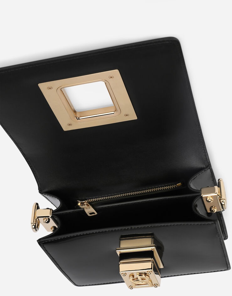 Polished calfskin crossbody bag with DG fastening - 4