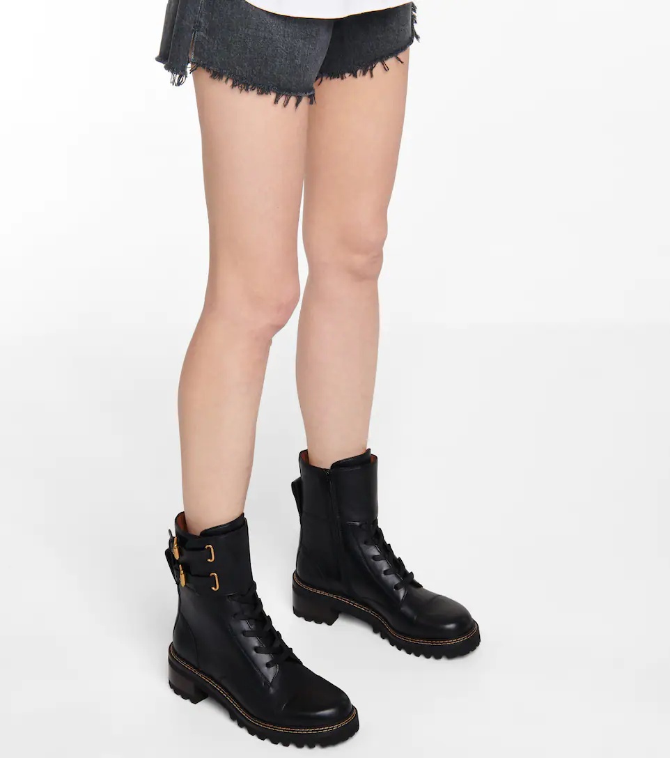 Mallory leather ankle boots - 4