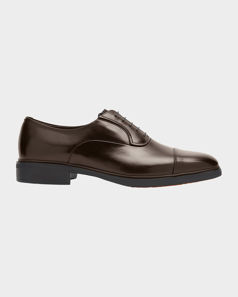 Santoni Men's Easy Leather Cap-Toe Oxfords outlook