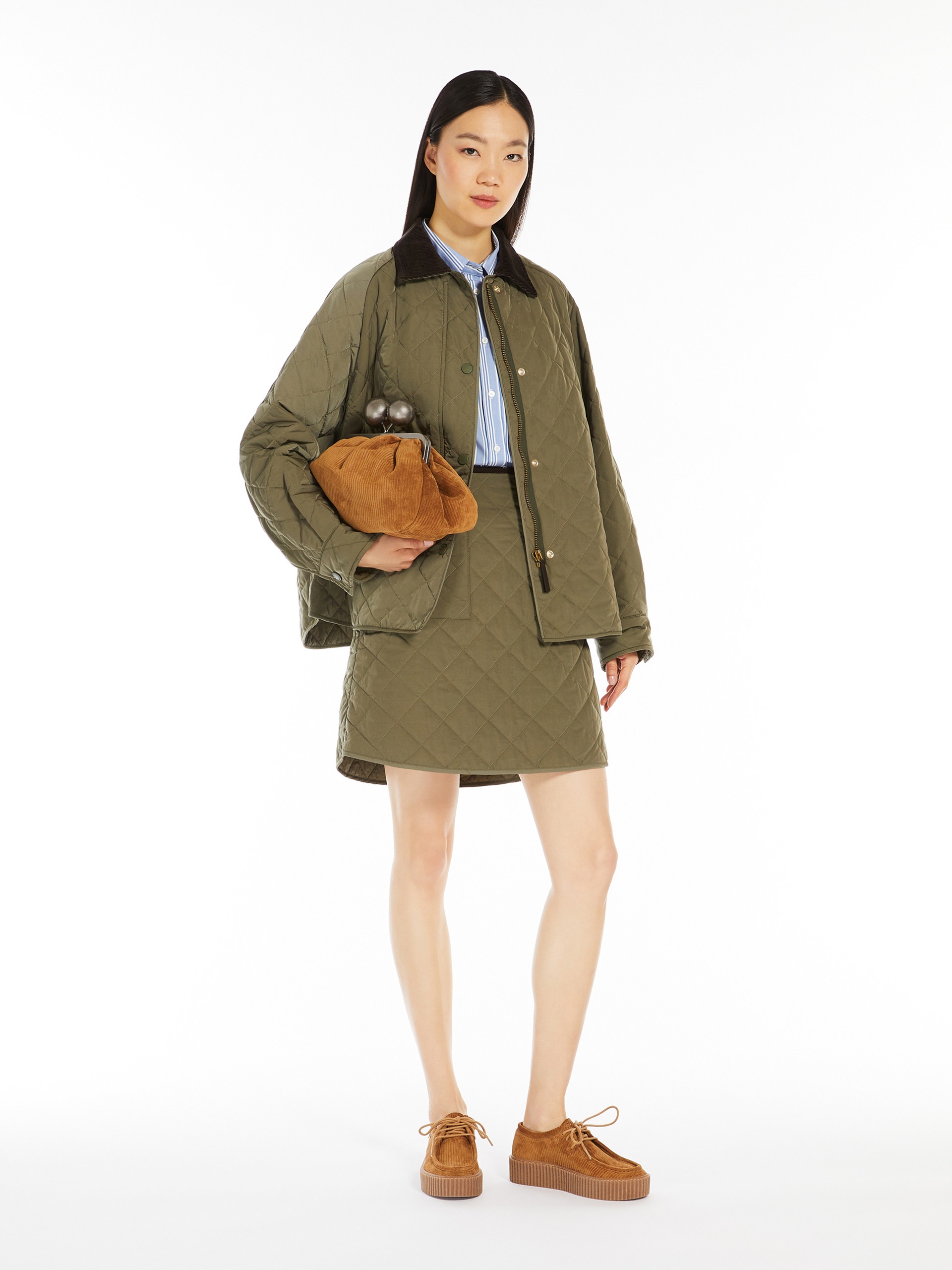 DESTINO Medium ribbed suede Pasticcino Bag - 7