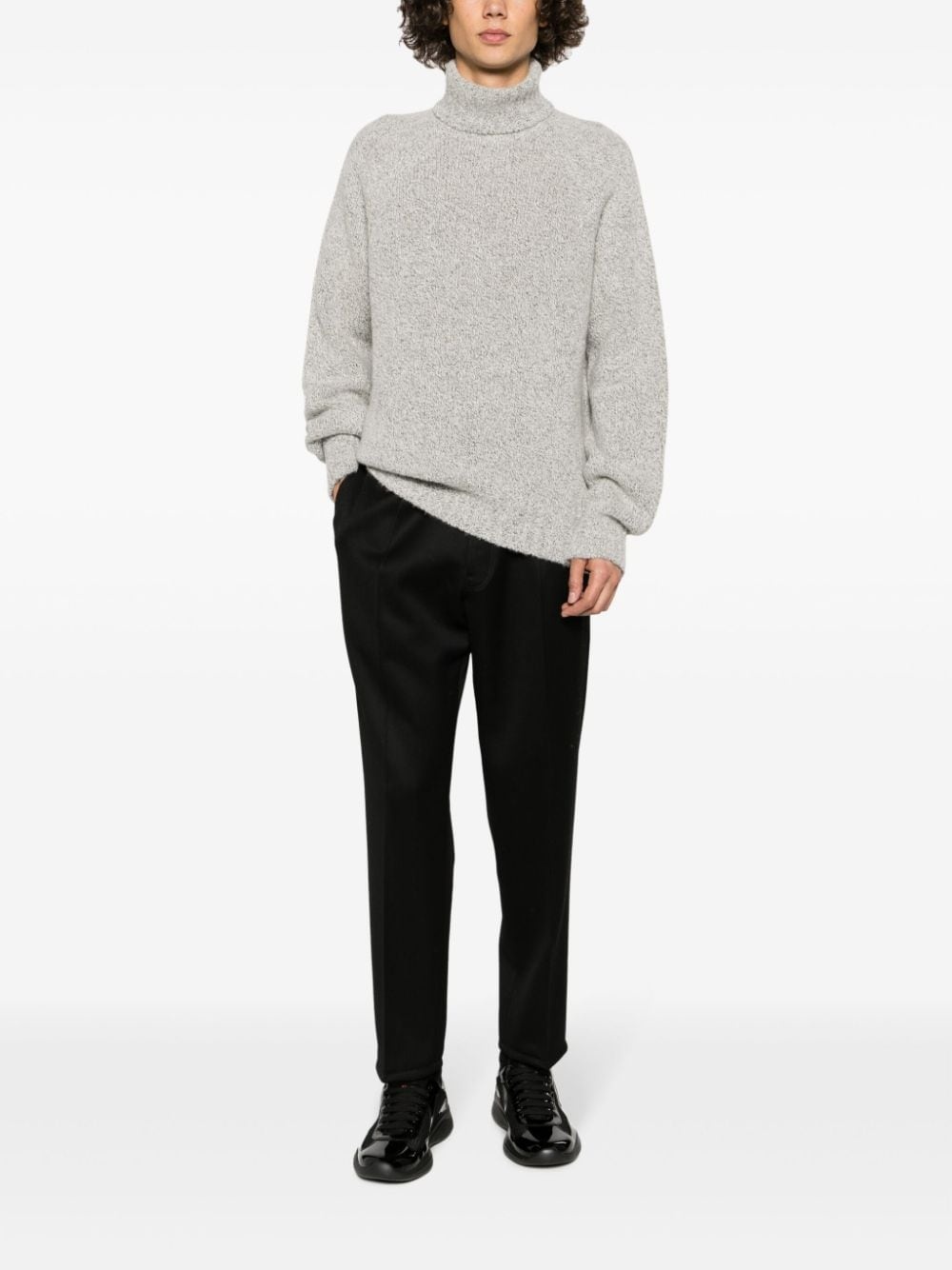 roll-neck cashmere-blend jumper - 2