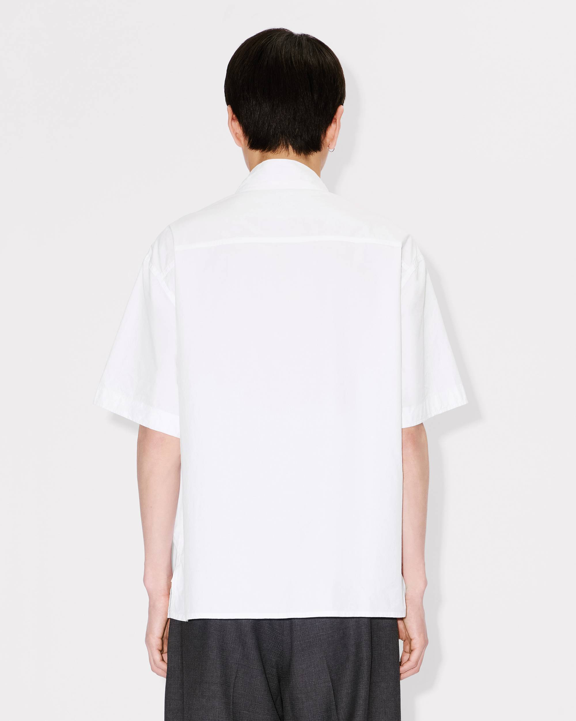 Kimono short sleeve shirt in cotton poplin - 4
