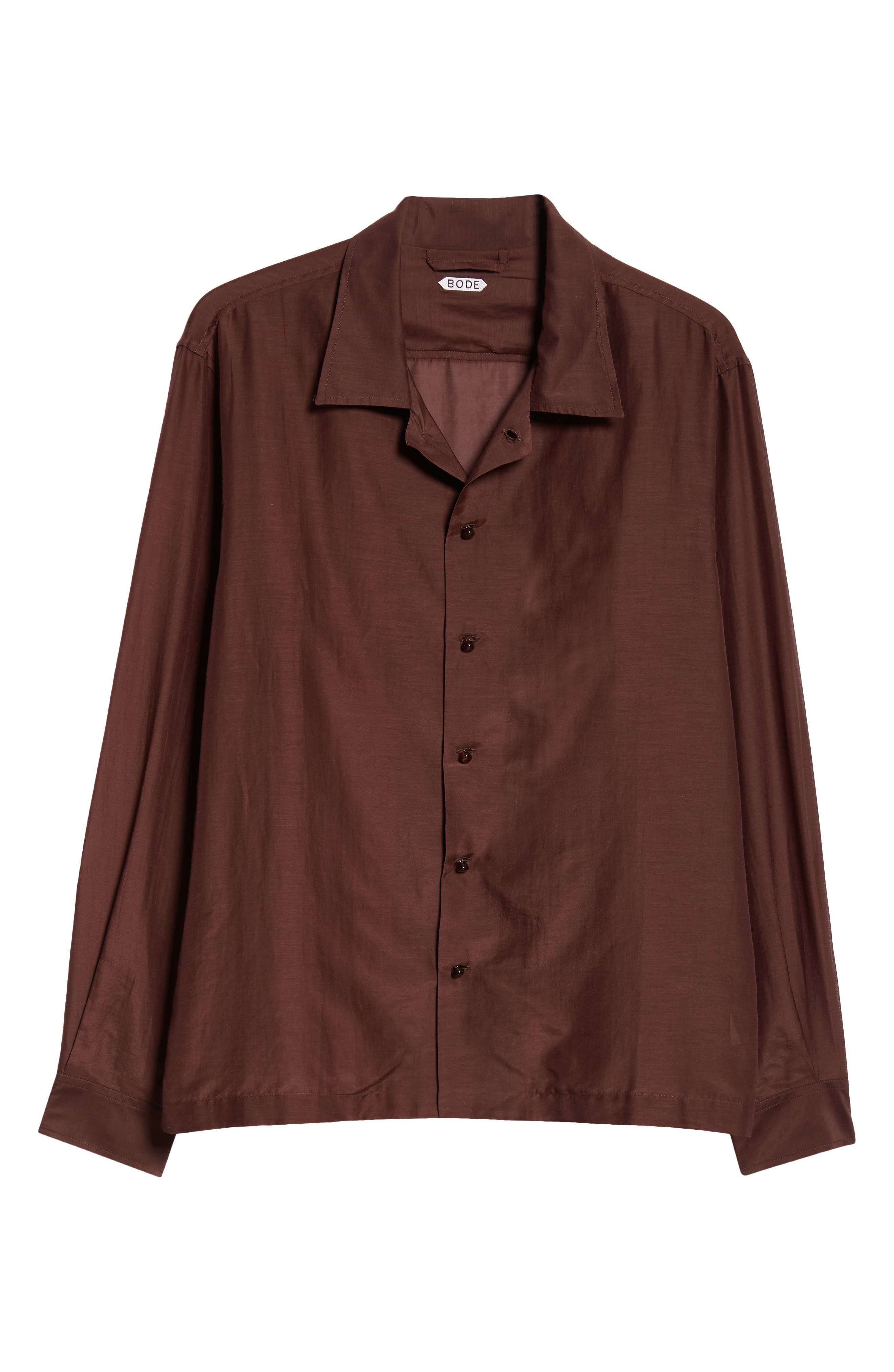 Heartwood Long Sleeve Cotton & Silk Camp Shirt - 5