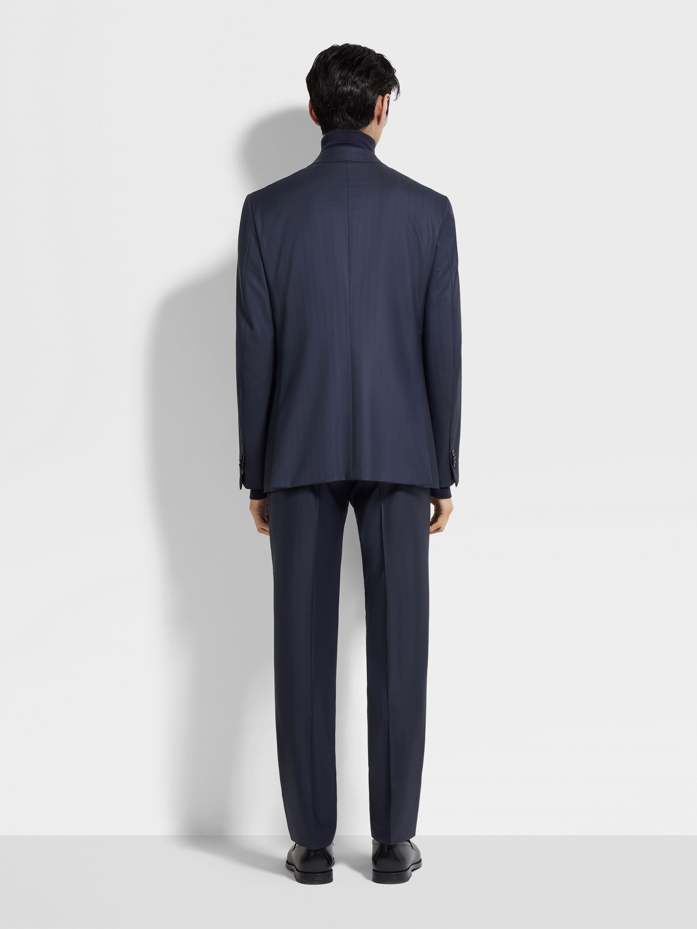 DARK BLUE 15MILMIL15 WOOL SUIT - 4