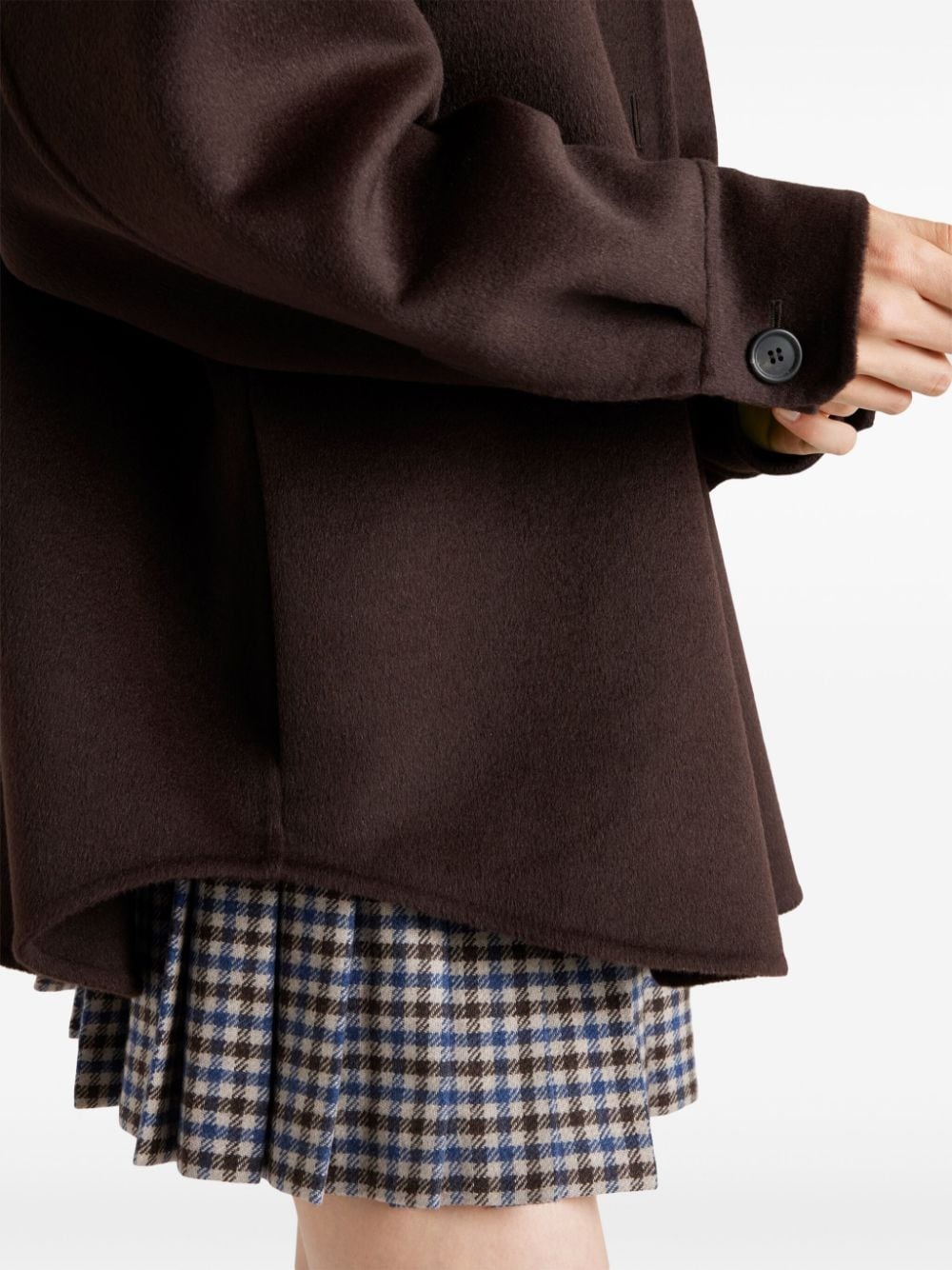 enamel-logo wool jacket - 4