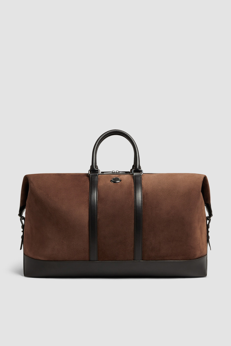 Tech Suede Leather-Trimmed Duffle Bag 1