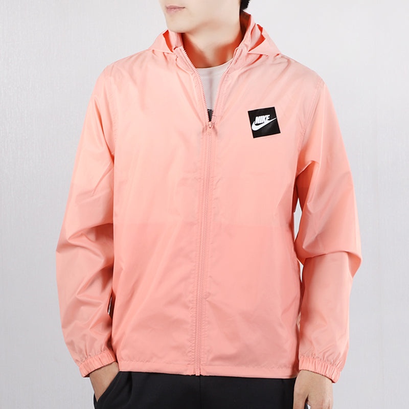 Men's Nike Casual Windproof Pink Hooded Jacket AR2609-606 - 2