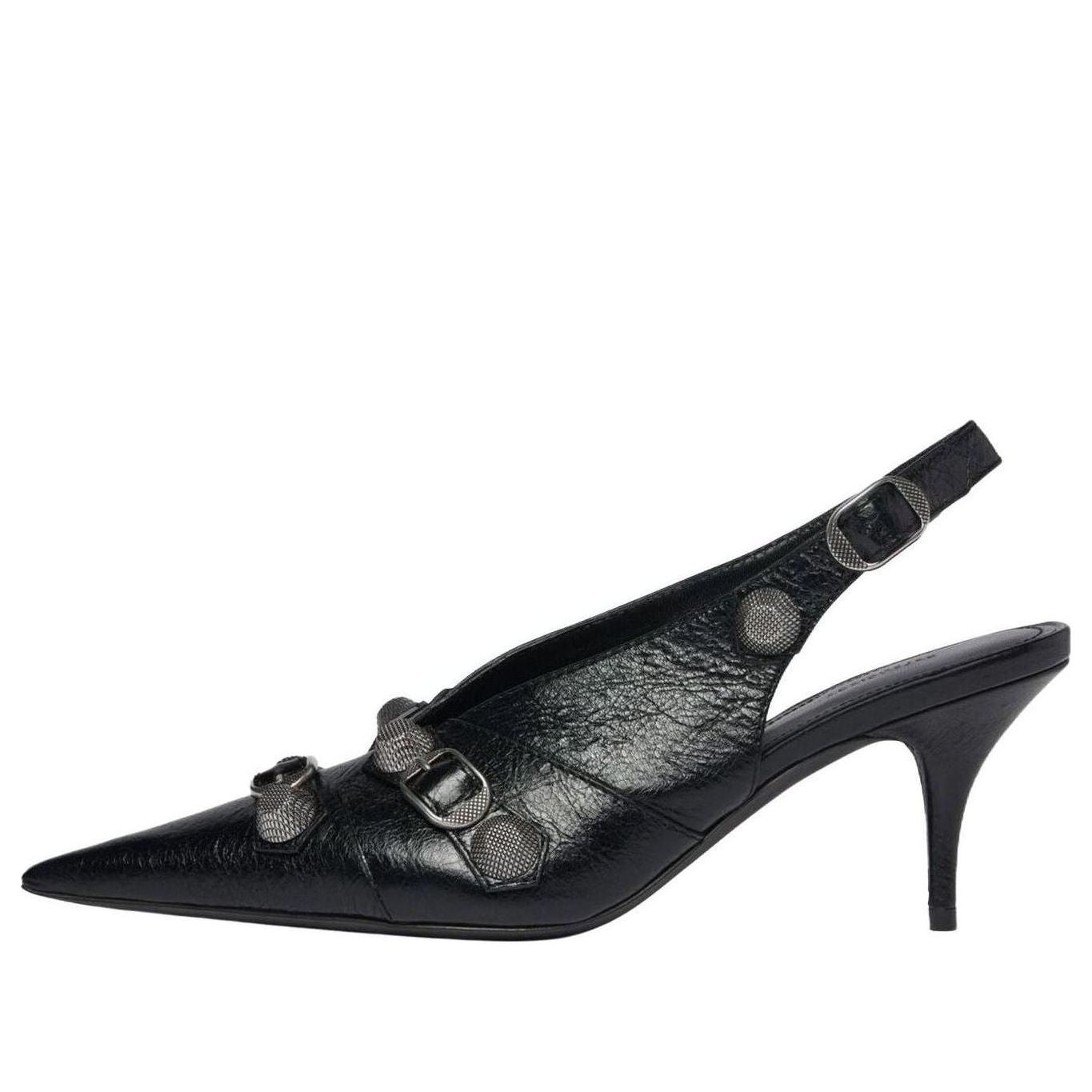 (WMNS) Balenciaga Cagole Slingback 70mm Pumps 'Black' 714251WAD4E1081 - 1
