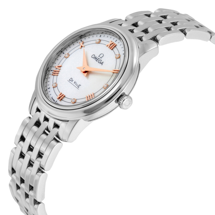 Omega DeVille Mother of Pearl Dial Ladies Watch 42410276055001 - 2