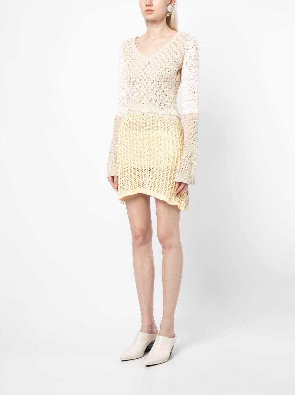 patchwork crochet minidress - 3