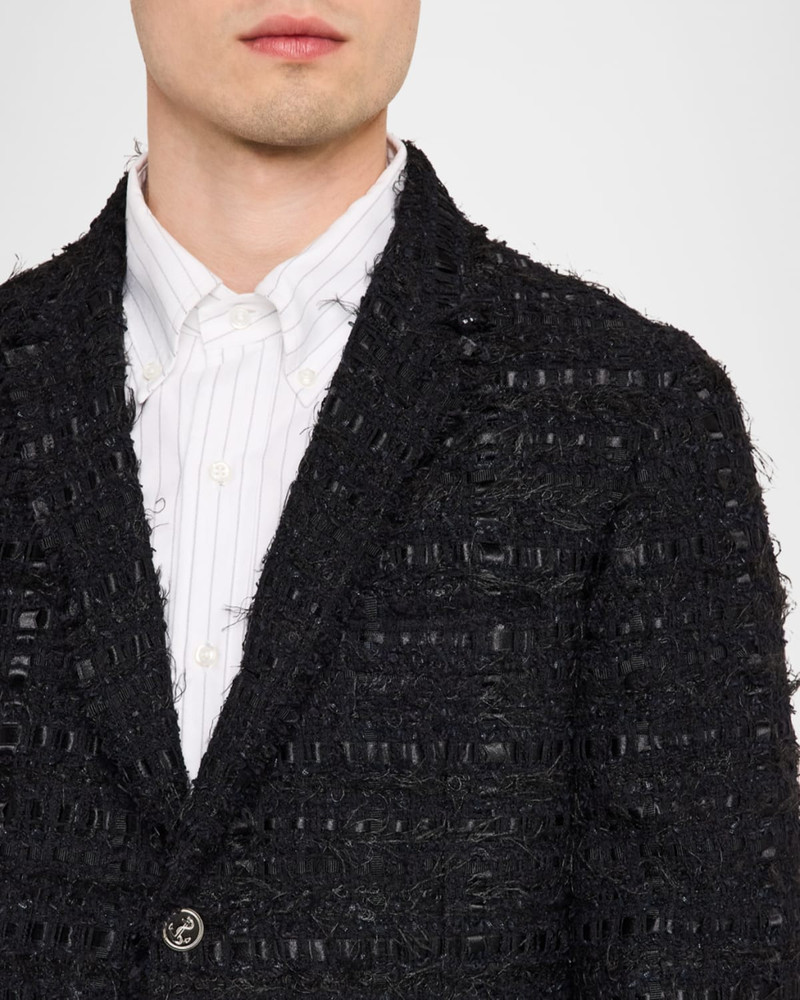 Men's Unconstructed Frayed Tweed Sport Coat 5