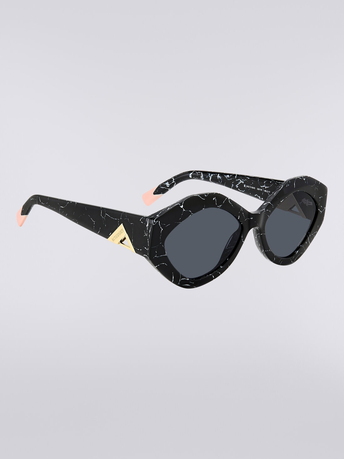 Oval-shaped sunglasses with metal logo application - 3
