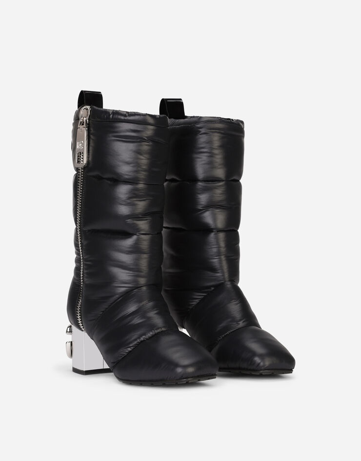 Quilted nylon ankle boots with DG Karol heel - 2