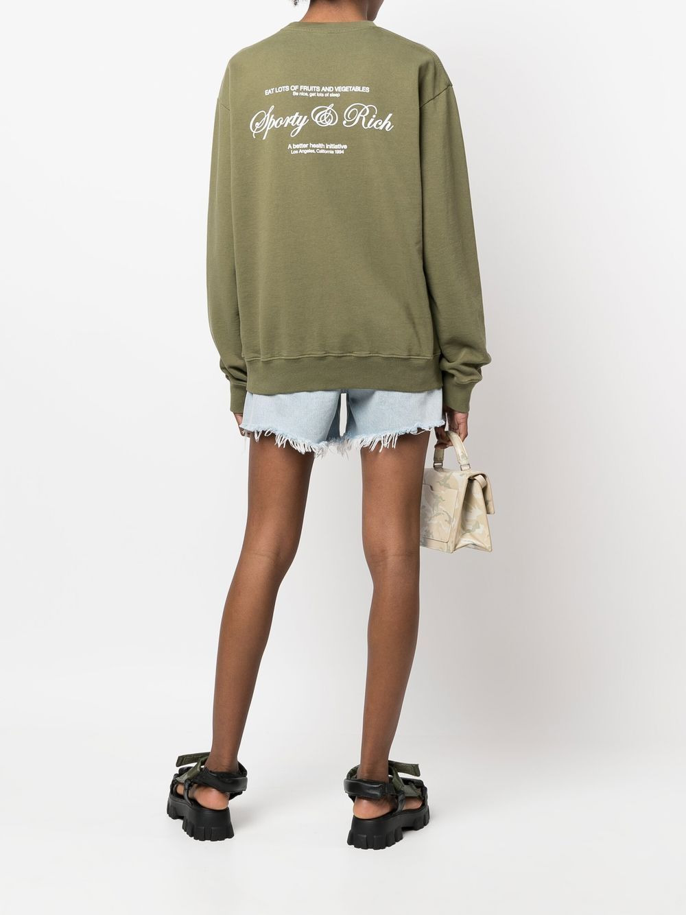 logo-print cotton sweatshirt - 2