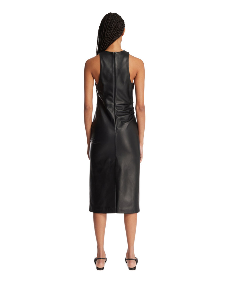 Black Pernilla Leather Midi Dress 3