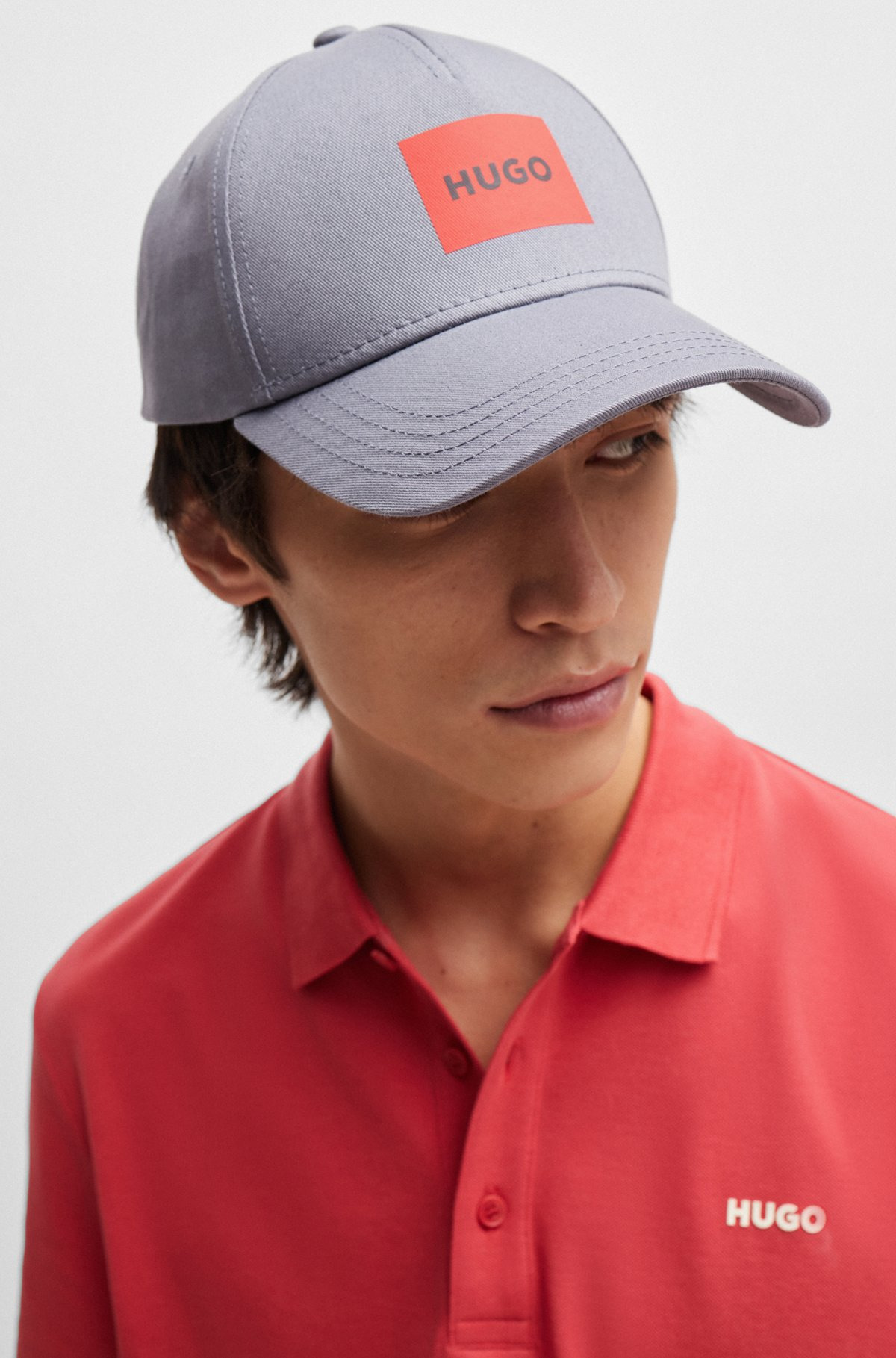 COTTON-TWILL WOVEN CAP WITH LOGO PRINT - 4