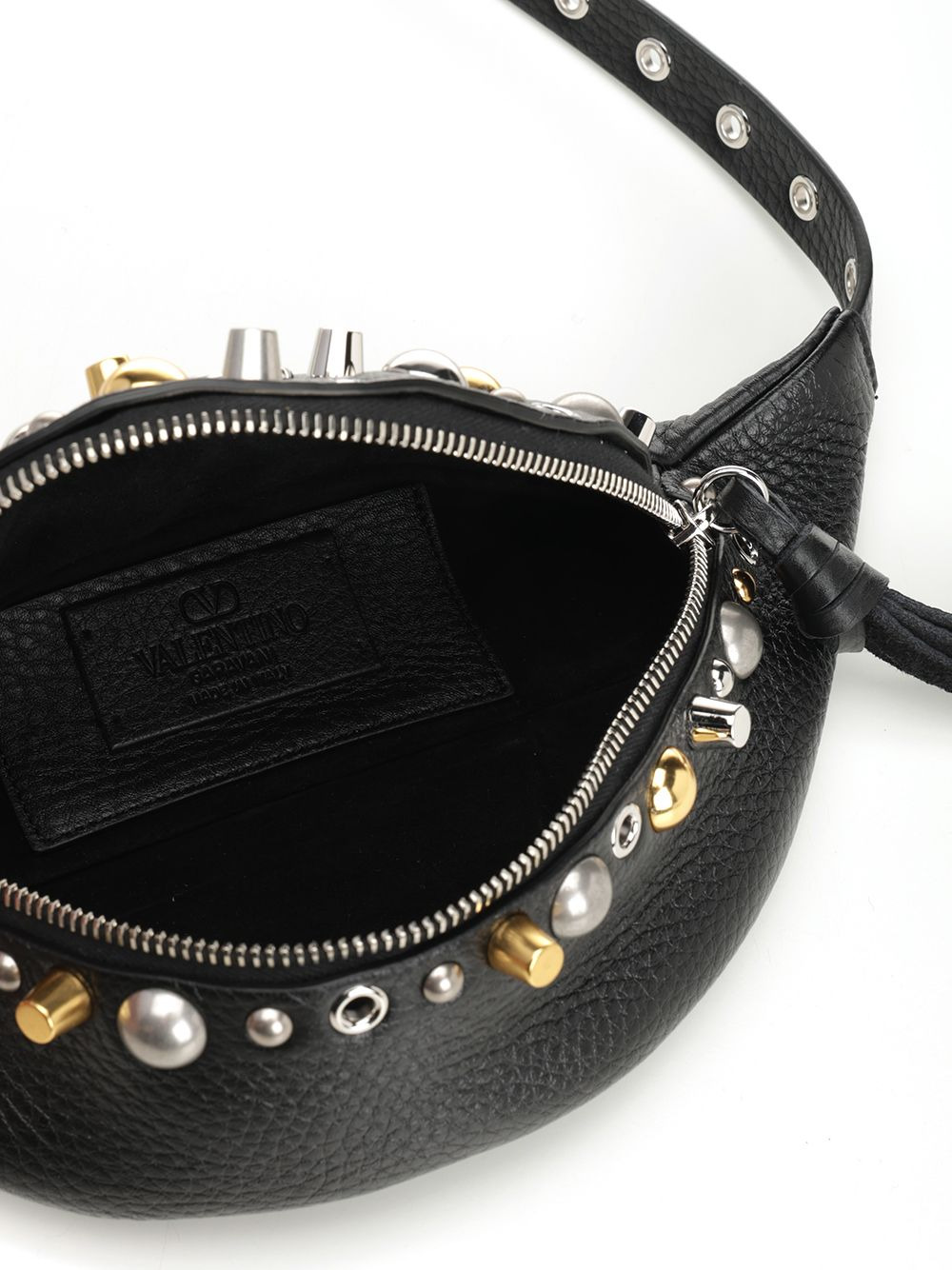 Belt Bag | Nellcote | Vit.St.Alce/Pall.Multi Studs-Logo Belt Bags Black - 4