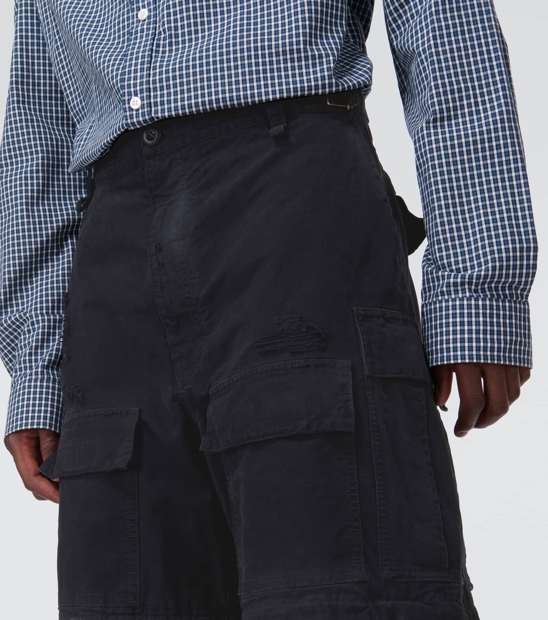 Cotton twill cargo pants - 5