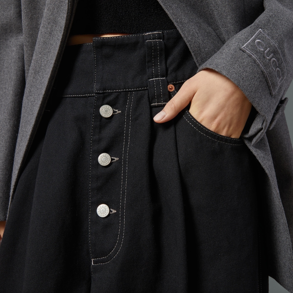 Oversize denim pant - 3