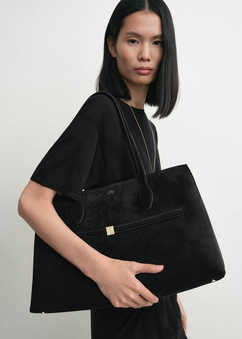 TOTEME Suede lounge tote black outlook