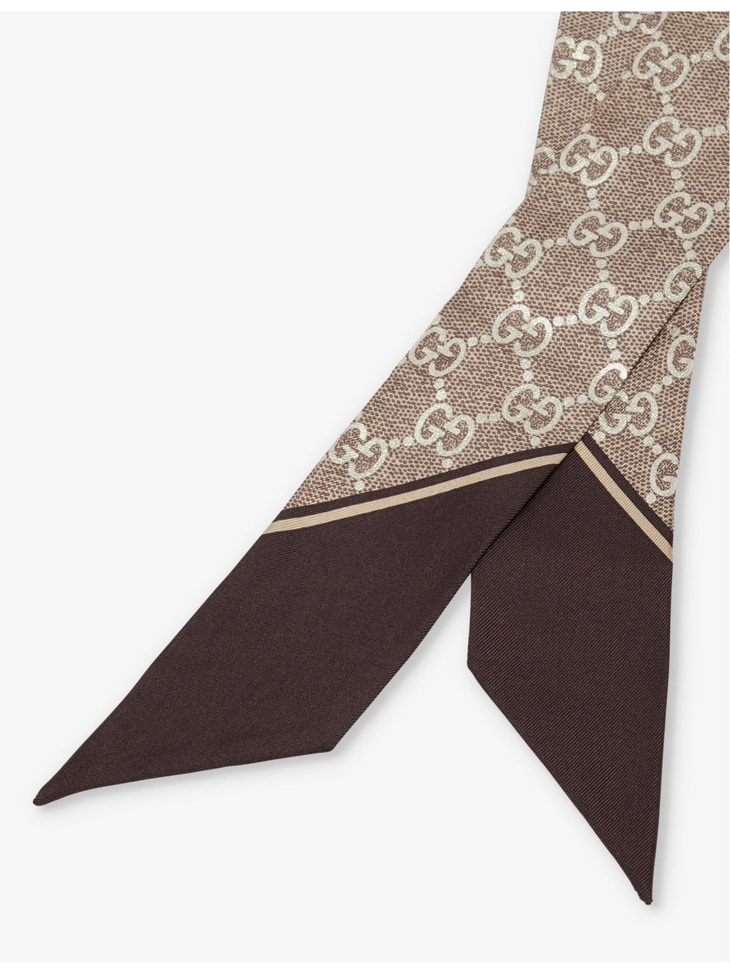 GG-Pattern Silk Neck Bow - 3