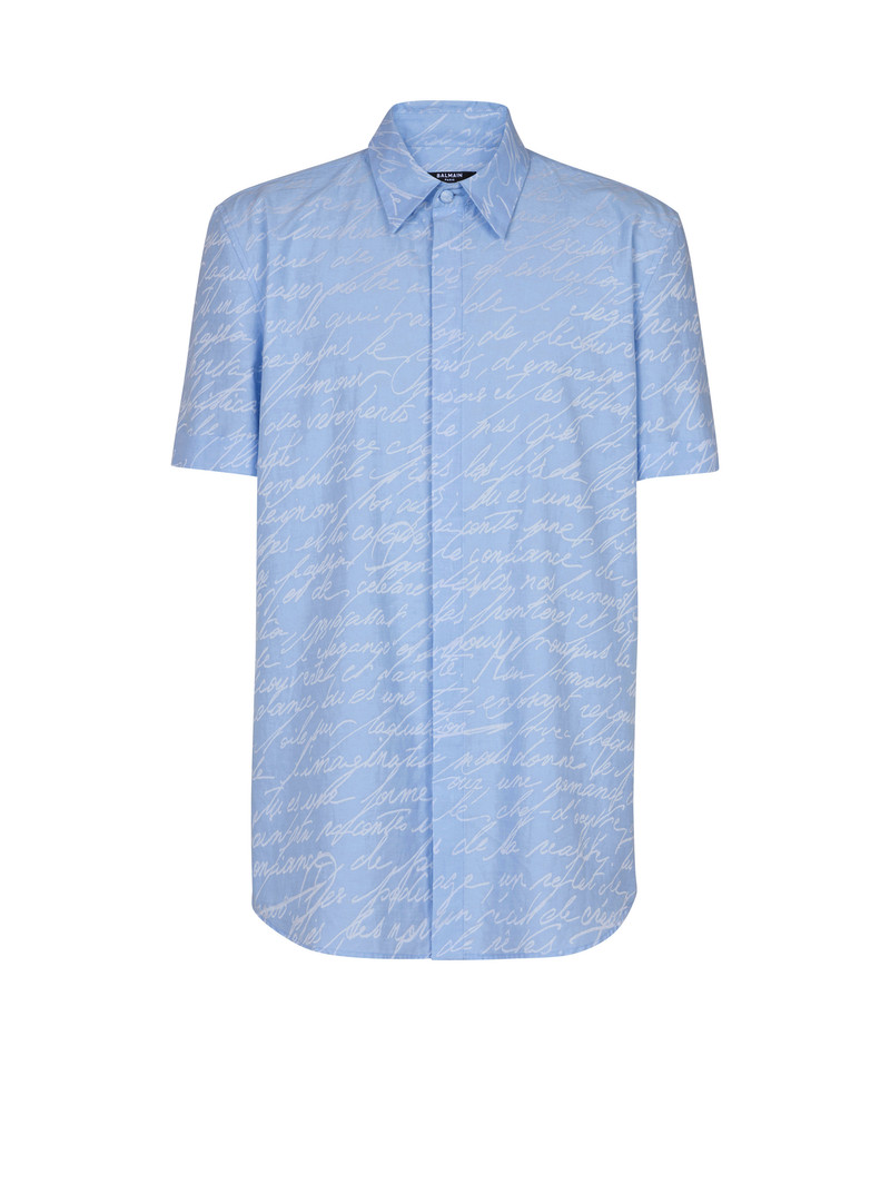 Jacquard shirt with "Love Letter" print 1